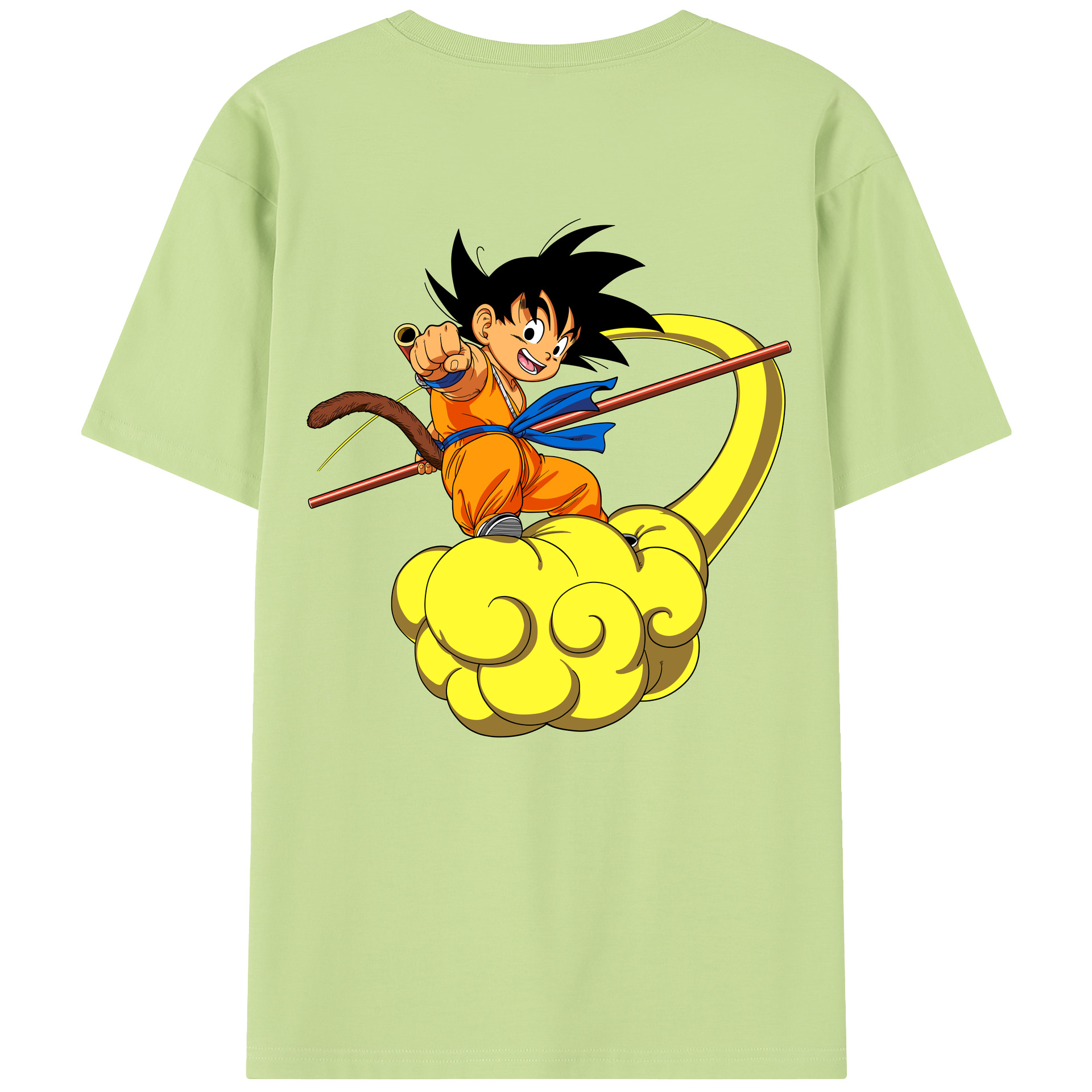 （画像用） ドラゴンボール 孫悟空（そん ごくう）Son Goku カカロット DRAGON BALL Kakarotto 綿100％半袖Tシャツ（背面プリント）